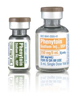 Phenytoin Sod Inj Vial 2mL, 250mg/mL, 25/bx
