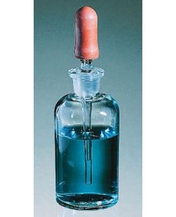 1 oz Dropper Service: Drop-A-Time Rubber Bulb, Amber Oval Glass Bottle, Black Plastic Molded Cap, Glass Pipette, 12/ctn, 144/cs