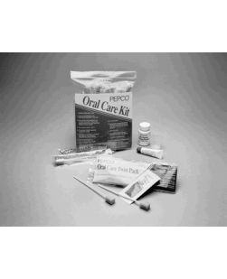 Oral Care Kit, Includes: 20-Poly Plus Dentaswabs, Mint Flavor Dentrifrice, 1.5 oz Mint Flavor Hydrogen Peroxide, & 0.35 oz Mouth Moisturizer,  50 kits/cs