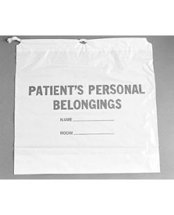 Patient Belongings Bag, Deluxe, 22 x 19, Drawstring, 100/cs