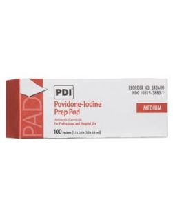 Povidone Iodine Prep Pads, 100 pch/bx, 10 bx/cs