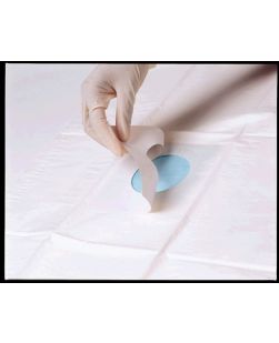 Towel, Non-Sterile, Nonfenestrated, Autoclavable: Polypropylene Film Center, Blue/ White, Bulk Packed 500/cs