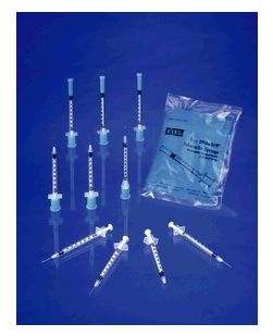 Tuberculin Syringe, Needle, 25G x 5/8, Zero Dead Space, 10/bg, 10 bg/bx, 5 bx/cs (16 cs/plt)