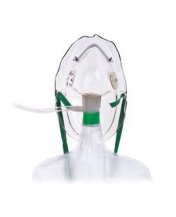 Adult Mask, Safety Vent & 7 ft Tubing, 50/cs