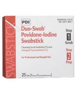 PVP Iodine Swabs, 100/bx