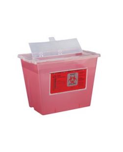 Sharps Container, 2 Gal, Translucent Red, 30/cs