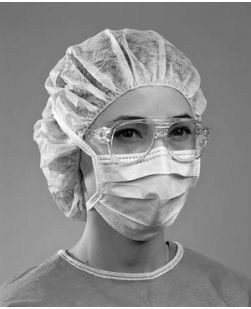 High Fluid Resistant Procedure Mask with Face Shield, Light Green, 50/bx, 6 bx/cs (US Only)