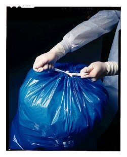 Linen Bag, 31 x 41, Unlabeled, Blue, 1.5 mil, 250/cs