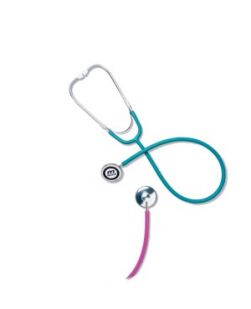 Single Head Stethoscope, Colored Chest Piece & Binaural, 50/cs