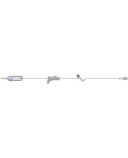 IV Admin Set, 10 Drops Per mL, 72 Length, 15 mL Priming Volume, Non-Vented, Roller Clamp, 1 Y Site, Rotating Male Luer Lock, PE Poly Pouch, 50/cs (75 cs/plt)