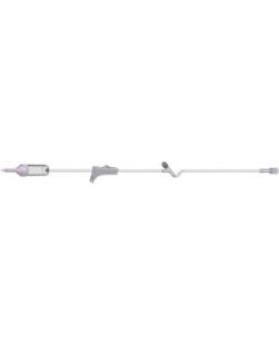 Pediatric Basic IV Set, 60 Drops Per mL, 72 Length, 15 mL Priming Volume, Non-Vented, Roller Clamp, 1 Y Site, Rotating Male Luer Lock, PE Poly Pouch, 50/cs