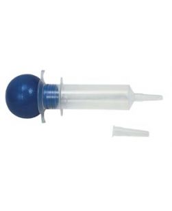 Bulb Irrigation/ Feeding Syringe, 60cc, Catheter Tip with Tip Protector, Non-Sterile, 50/cs