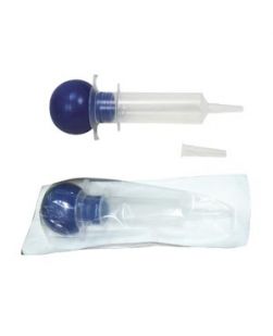 Bulb Irrigation Syringe, 60cc, Catheter Tip with Tip Protector, Sterile, Packaged in Poly Pouch, 50/cs