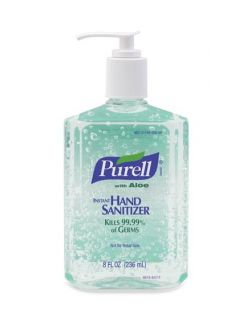 Hand Sanitizer with Aloe Purell® 8 oz. Alcohol (Ethyl) Gel Pump Bottle