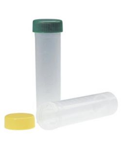 Sample Tube, 30mm x 115mm, Sterile, Green Cap, 25/bg, 20 bg/cs