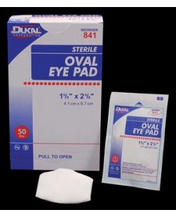 Eye Pad, Oval, 1 5/8 x 2 5/8, Sterile, 1000 pads/cs