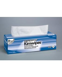 KimWipes® Delicate Task Wipers, 4.4 x 8.4, Pop-Up Box, White, 280/pk, 30 pk/cs