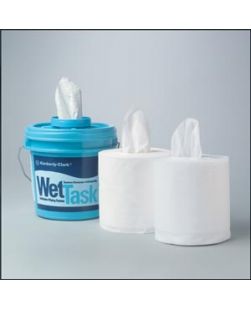 KimTech Prep Wipers For Disinfectant & Sanitizers, 12 x 12½, White, To Be Used With WETTASK Refillable Wiping System, 90/rl, 6 rl/cs