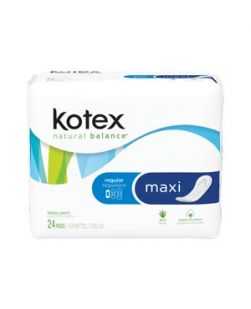 U by Kotex® Maxi Pads, Extra, w/ Wings, 18/pk, 6 pk/cs