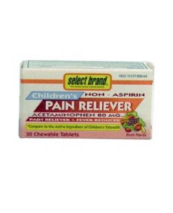 Non-Aspirin Childrens Chewable Fruit Flavor, 80mg, Compare to the Active Ingredients of Childrens Tylenol® 30s, 24/cs (UPC01512700010) (Continental US Only)