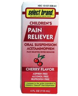 Non-Aspirin Child Suspension, Cherry, 4 fl oz, 12/cs (UPC01512700643) (Continental US Only)