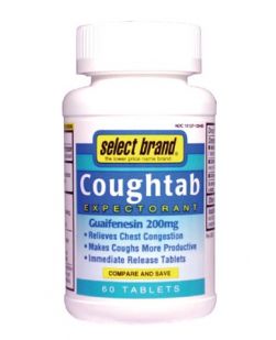 Cough Tablet Expectorant, 200mg, 60s, Active Ingredient Guaifenesin 200mg, 24/cs (UPC 01512701602) (Continental US Only)
