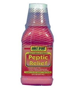 Antacid Peptic Relief Regular Strength 8 oz, Compare to the Active Ingredient of Pepto Bismol®, 12/cs (UPC01512700157) (Continental US Only)