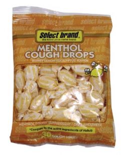 Cough Drop Honey Lemon, Compare to Halls®, 30s, 24/cs (UPC 01512700184) (Continental US Only)