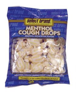 Cough Drop Menthol, Compare to Halls®, 30s, 24/cs (UPC 01512700185) (Continental US Only)
