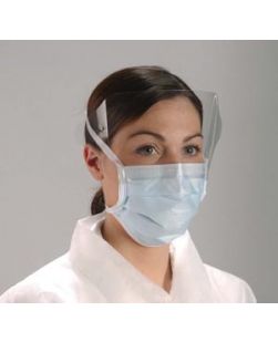 Wraparound Anti-Fog Shield, Blue Mask  with Ties, 25/bx, 4 bx/cs