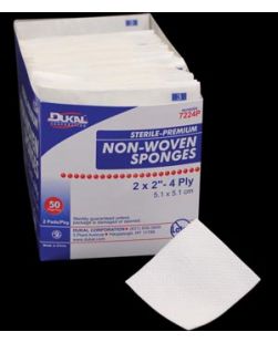 Non-Woven Sponge, 2 x 2, Sterile 2s, 4-Ply, 2/pch, 25 pch/bx, 60 bx/cs (3000/cs)