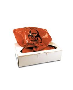 Collection Bag, 6 x 9, Zip Closure, Printed: Freeze, Refrigerate, Room Temp., Red/ Black Biohazard Print, 1000/cs