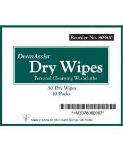 Dry Wipes, 9 x 13, 50/pk, 10 pk/cs