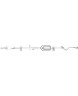 Filtered Admin Set, 0.2 Micron Filter, 2 Injection Sites & SPIN-LOCK Connector, 19mL Priming Volume, 92L, 15 Drops/mL, 50/cs