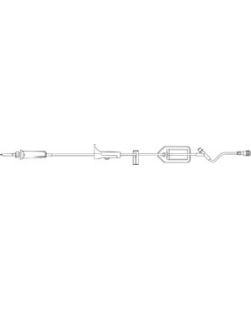 Filtered Admin Set, 1.2 Micron Filter, 1 Injection Site, SPIN-LOCK Connector, 19mL Priming Volume, 91L, 15 Drops/mL, 50/cs