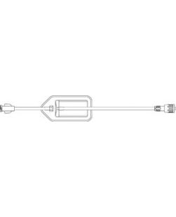 Extension Set, 1.2 Micron Filter, Luer Lock Connector, DEHP-Free, 4.3mL Priming Volume, 10L, Latex Free (LF), 50/cs