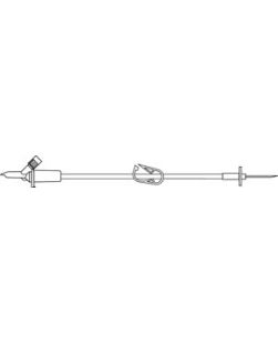 Fluid Transfer Set, Universal Spike, Roller Clamp, Distal Luer Slip Connector, 17G Unattached Needle, 27L, 50/cs