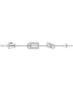 Fluid Transfer Set, Built-In 5µ Supor® Filter, Vented Spike, Gripping Flange, Large Bore Tubing 25, On/ Off Clamp, Distal 17G Needle , 25L, DEHP & Latex Free (LF), 50/cs