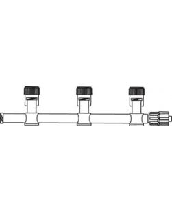 Triple Valve Manifold, 3 Normally Closed Low Profile Valves On Manifold, SPIN-LOCK® Connection, 1.0mL Priming Volume, DEHP & Latex Free (LF), 100/cs
