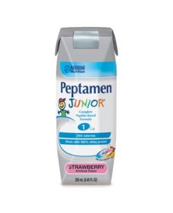 Peptamen Junior®, Strawberry, 250mL Tetra Prisma, 24/cs (Minimum Expiry Lead is 90 days)