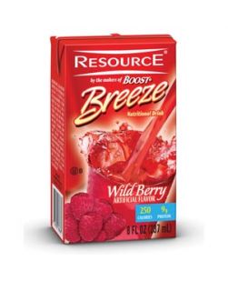 Resource® Breeze, Wild Berry Flavored, 8 fl oz Brik Paks, 27/cs (150 cs/plt) (Minimum Expiry Lead is 90 days)