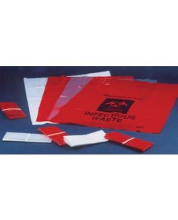 Biohazard Bag with tie, Red, 12 x 6 x 18, 1000/cs