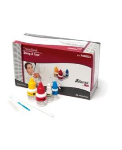 Includes 25 Strep A Test Strips 25 Swabs 25 Extraction Tubes 1-10mL Reagent A 1-10mL Reagent B 1-1mL