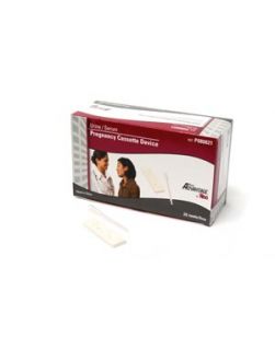 Includes 25 Individually Packaged Urine/ Serum hCG Pregnancy Cassette Devices & Droppers, 25/bx (10/cs, 56 cs/plt) (Not Available for sale into Canada), CLIA Waived