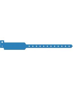 Wristband, Adult/ Pediatric, Write-On Vinyl, Custom Printed, Blue, 500/bx