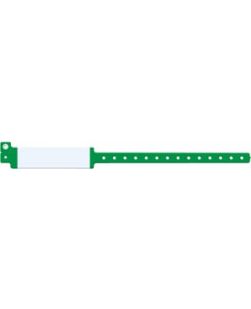 Wristband, Adult, Imprinter Vinyl, Custom Printed, Green, 500/bx