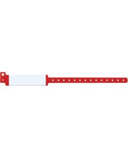 Wristband, Adult, Imprinter Vinyl, Custom Printed, Red, 500/bx
