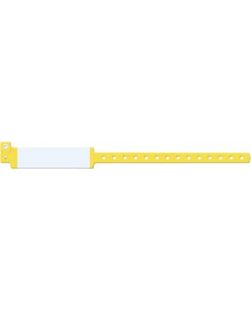 Wristband, Adult, Imprinter Vinyl, Custom Printed, Yellow, 500/bx