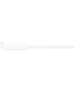 Wristband, Adult, Write-On Vinyl, Custom Printed, White, 500/bx