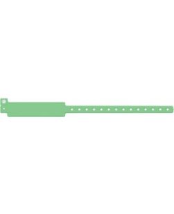 Wristband, Adult, Write-On Vinyl, Custom Printed, Green, 500/bx
